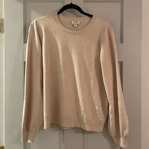 Euc  J Crew cotton cashmere blend crew neck sweater size large